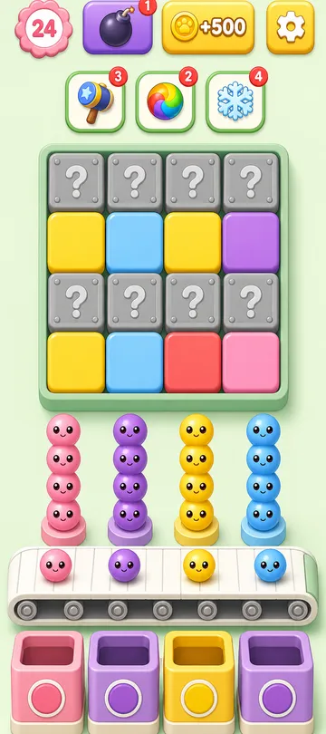 Marble Sort level 7 opening board — The Striped Lockdown Marble Sort level 7 opening board — The Striped Lockdown