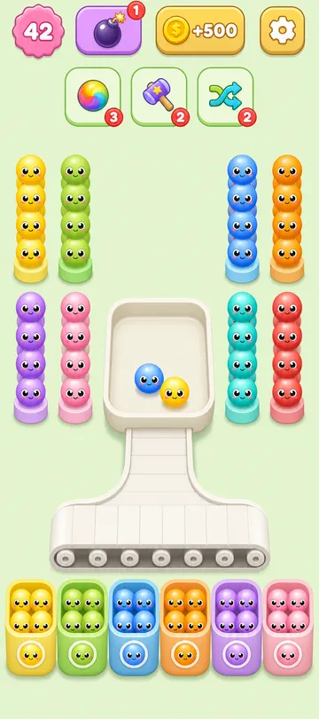 Marble Sort level 70 final board Marble Sort level 70 final board