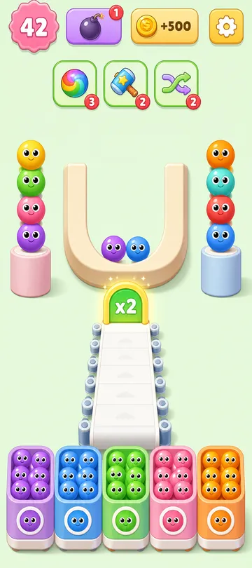 Marble Sort level 71 final board Marble Sort level 71 final board