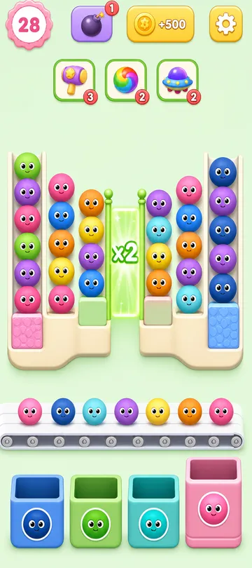 Marble Sort level 71 opening board — The Glowing Center Lie Marble Sort level 71 opening board — The Glowing Center Lie