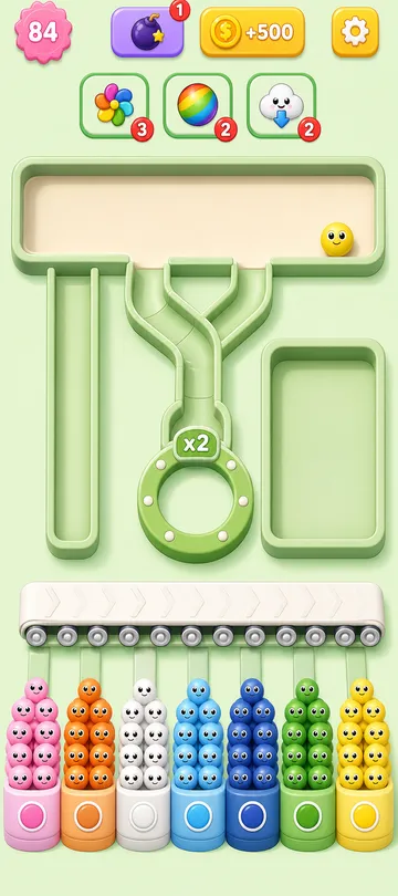 Marble Sort level 73 final board Marble Sort level 73 final board