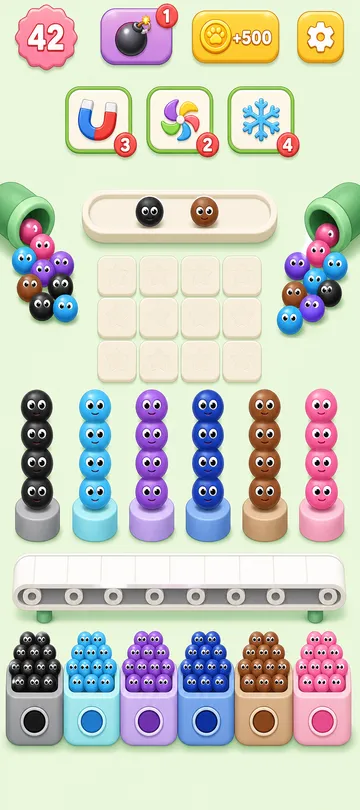 Marble Sort level 76 final board Marble Sort level 76 final board