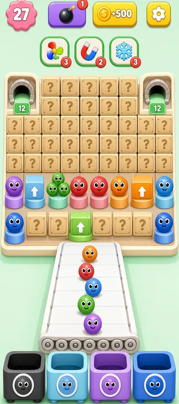 Marble Sort level 76 opening board — The Checkerboard Wall Marble Sort level 76 opening board — The Checkerboard Wall