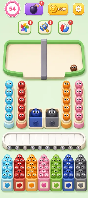Marble Sort level 79 final board Marble Sort level 79 final board