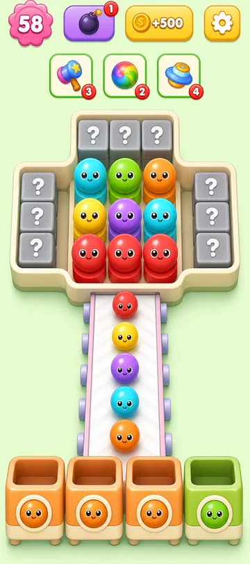 Marble Sort level 8 opening board — The Red Wall Cross Marble Sort level 8 opening board — The Red Wall Cross