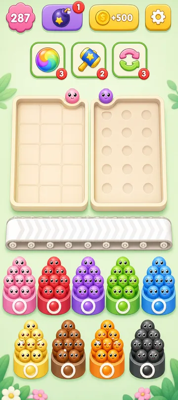Marble Sort level 81 final board Marble Sort level 81 final board