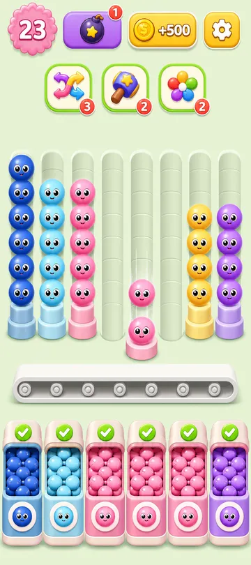 Marble Sort level 83 final board Marble Sort level 83 final board
