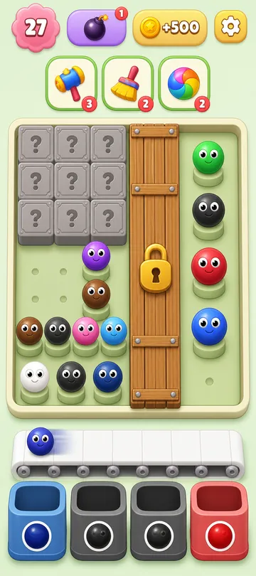 Marble Sort level 83 opening board — A Board Sawn in Half Marble Sort level 83 opening board — A Board Sawn in Half