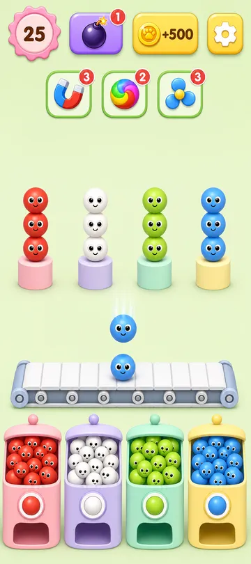 Marble Sort level 84 final board Marble Sort level 84 final board
