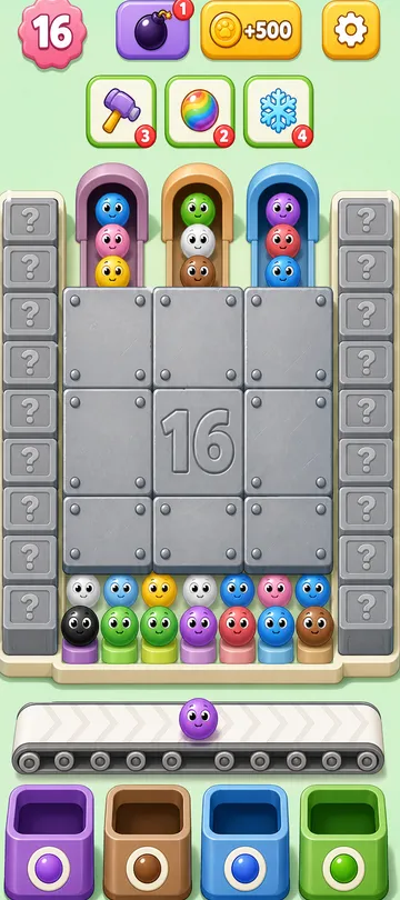 Marble Sort level 86 opening board — The Bolted Metal Plate Marble Sort level 86 opening board — The Bolted Metal Plate