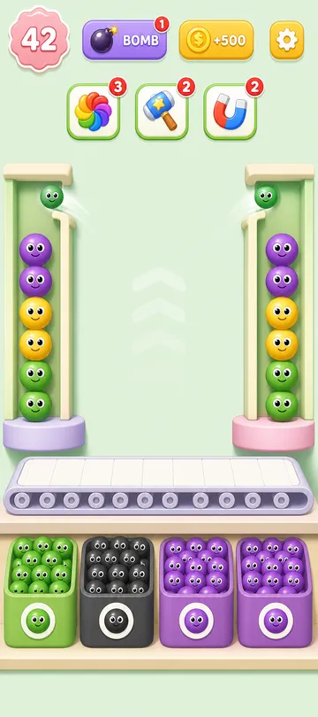 Marble Sort level 88 final board
