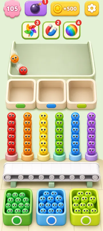 Marble Sort level 89 final board Marble Sort level 89 final board
