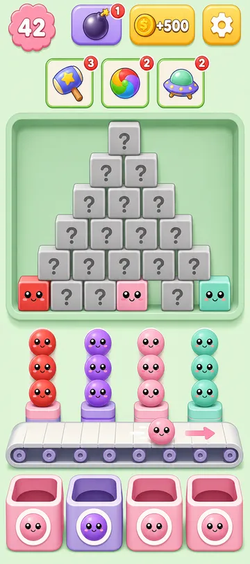 Marble Sort level 9 opening board — The Pyramid You Can't See Through Marble Sort level 9 opening board — The Pyramid You Can't See Through
