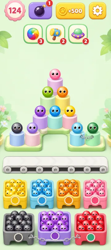 Marble Sort level 96 final board