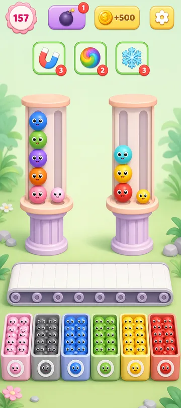 Marble Sort level 99 final board Marble Sort level 99 final board
